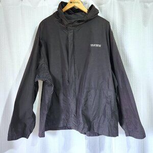 Bum Equipment Jacket Men's Size XL Hooded Black Lightweight Side Pockets
